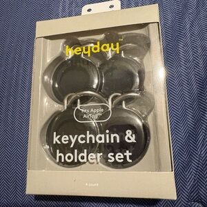 Heyday Black Keychain & Holder Set for Apple AirTag